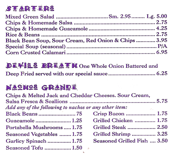 Salsa Salsa A Burrito Bar * Visit us at one of our Hot locations