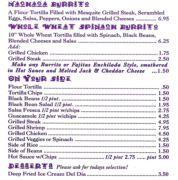 Salsa Salsa A Burrito Bar * Visit us at one of our Hot locations